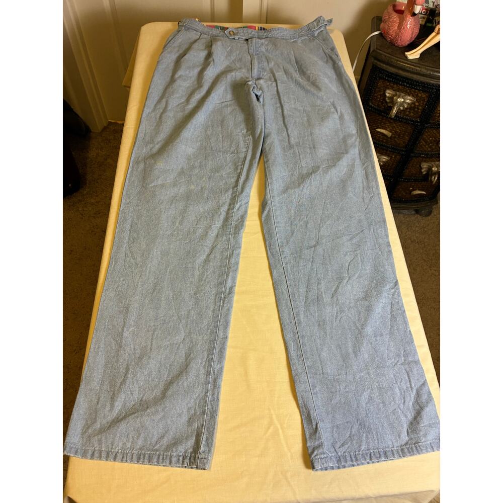 Vintage preppy old money GANT Chambray Pants Wide Leg Casual Relaxed Fit Women’s